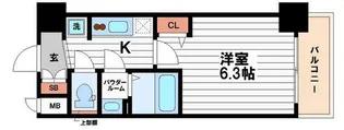 プレサンス大手前ピリオド【3階】の間取り