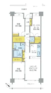 コスモ新横浜【11階】の間取り