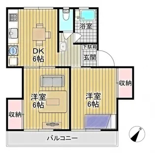 東大宮ハイツ【1階】の間取り