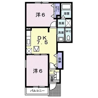 新潟県長岡市下々条町【アパート】の間取り