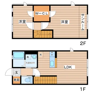 宮城県仙台市太白区ひより台【一戸建】の間取り