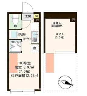 USTAR ESTATE東十条【1階】の間取り