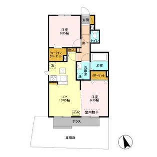フォンターナ【1階】の間取り