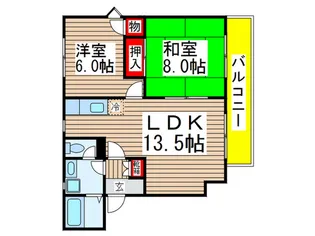 ヴェルドミール夏見A棟【1階】の間取り
