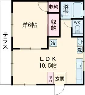 レジデンス多摩C【1階】の間取り