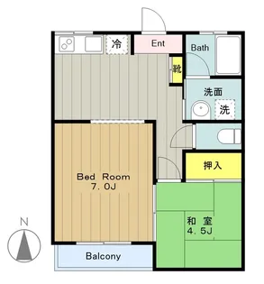 2DKの間取り画像