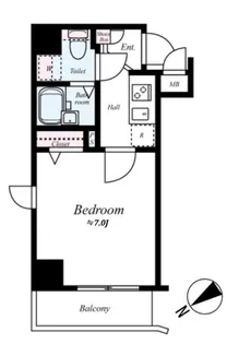 ガラ・シティ五反田【3階】の間取り
