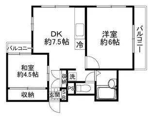コーポ高鳥【2階】の間取り