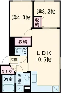 ウェルスクエア新宿戸山【3階】の間取り