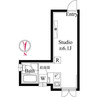 アパートメントクロ三軒茶屋【1階】の間取り