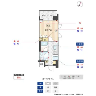 1Kの間取り画像