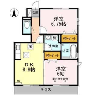グランシャリオII【1階】の間取り