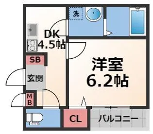 ノイヴェル布施【3階】の間取り