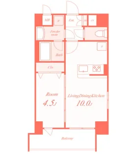 HONUAKALA YOKOHAMA【4階】の間取り