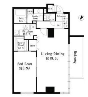 東京都港区赤坂7【マンション】の間取り
