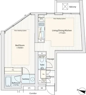 カスタリア渋谷櫻丘(旧イプセ渋谷ティアズ【6階】の間取り
