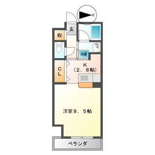 ハイトピア四日市【4階】の間取り