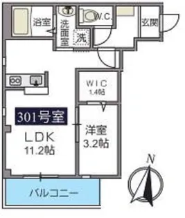 ふりゑ横浜【1階】の間取り