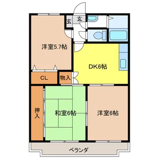 ア・ドリーム緑ヶ丘【1階】の間取り
