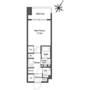 東京都中央区日本橋人形町2【マンション】の間取り