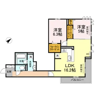 リベラII【3階】の間取り