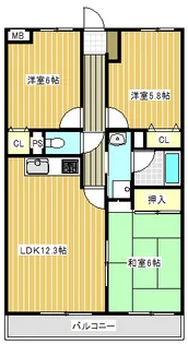ベルウッド弐番館【3階】の間取り