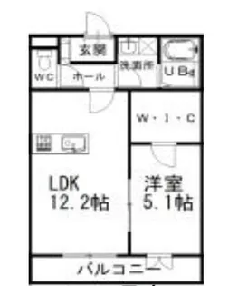 ユーシャイン和多田【2階】の間取り