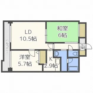 北海道札幌市西区発寒三条6【マンション】の間取り