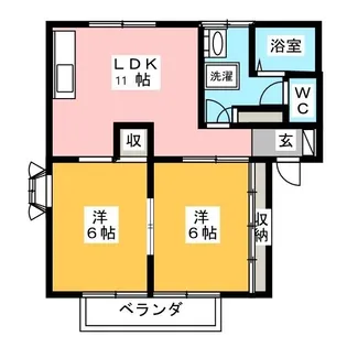 ミラクルハイツ【3階】の間取り