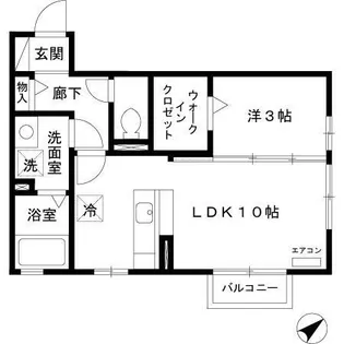 リビングタウン三条【2階】の間取り