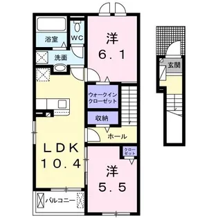愛知県名古屋市守山区大字上志段味字青里掛【アパート】の間取り