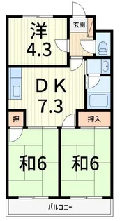 ハッピネス壱番館【2階】の間取り