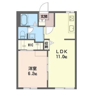 ヴェルフィオーレ富士見台C【1階】の間取り