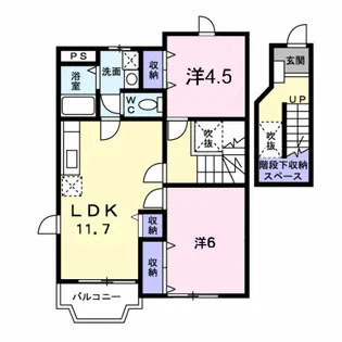オリゾンテ宮浜II【2階】の間取り