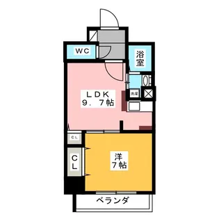 カスタリア新栄II【4階】の間取り