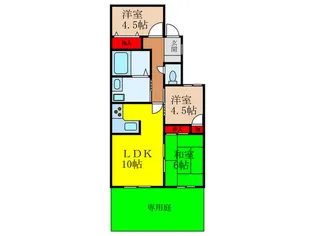 サンパレス21池田【1階】の間取り