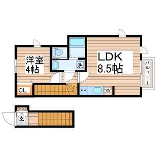 ディアコートII A棟【2階】の間取り