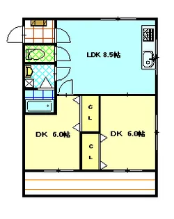 フロンティアハイツ【1階】の間取り