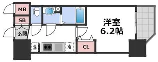 プレサンス長堀通グレイタス【3階】の間取り