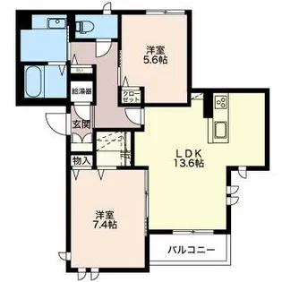 シュノンソー【1階】の間取り