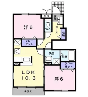 緑爽館I【1階】の間取り