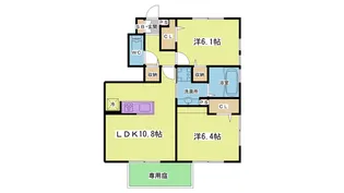 DヴェルジェVI【1階】の間取り