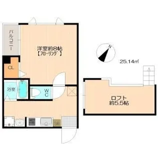 イル・グラッツィア渡辺通I【4階】の間取り