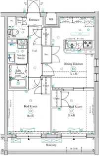 ディアレイシャス東京サウスパレス【5階】の間取り