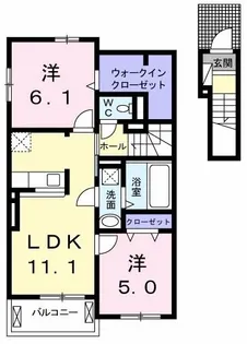 グラシアスのいち【2階】の間取り