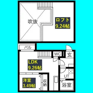 Ampio八田【1階】の間取り