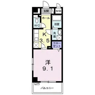 フラン・レアーレ【1階】の間取り