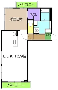 ベレオ北久保【3階】の間取り