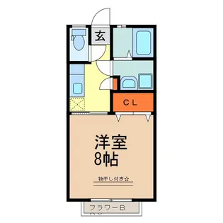 みどりが丘ハイツ粟宮【1階】の間取り