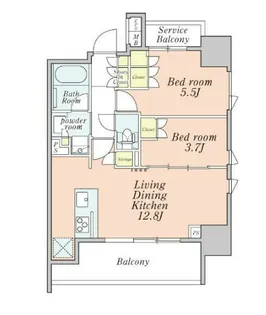 クレストコート本所吾妻橋【2階】の間取り